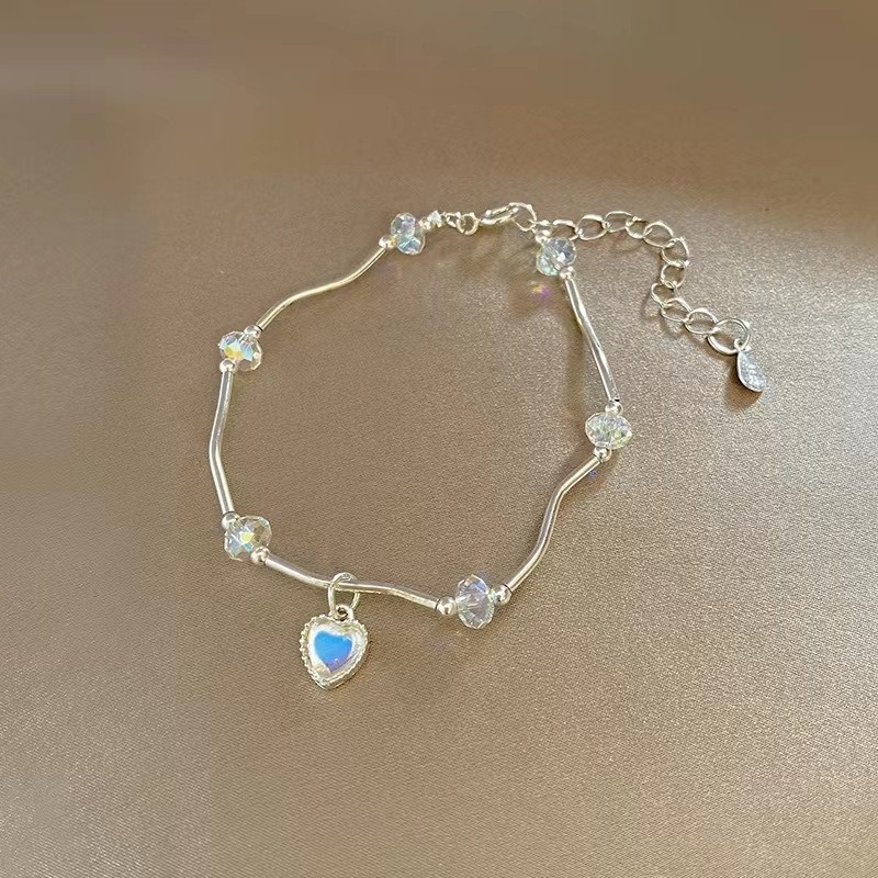 Gelang Bangle Hias Kristal Zirkon Bulat Warna-Warni Untuk Wanita