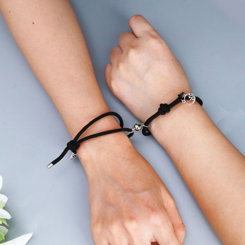 2pcs Gelang Tali Kepang Magnetik Untuk Pasangan