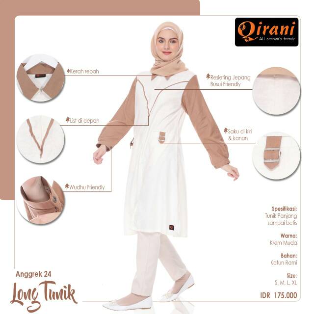 New Long tunik qirani