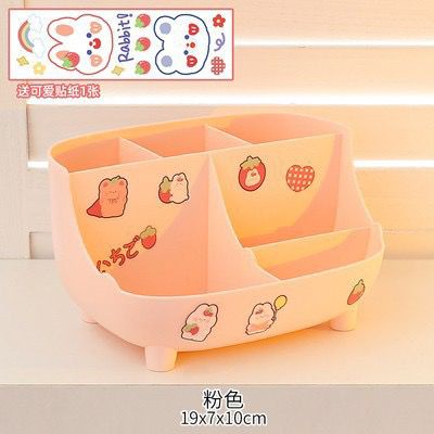 [littlecrab] Rak Pena Aesthetic 6 Tempat Pen Holder Desk Organizer Kotak Penyimpanan Multi Sekat Berkualitas Stationary Kit Lucu Unik