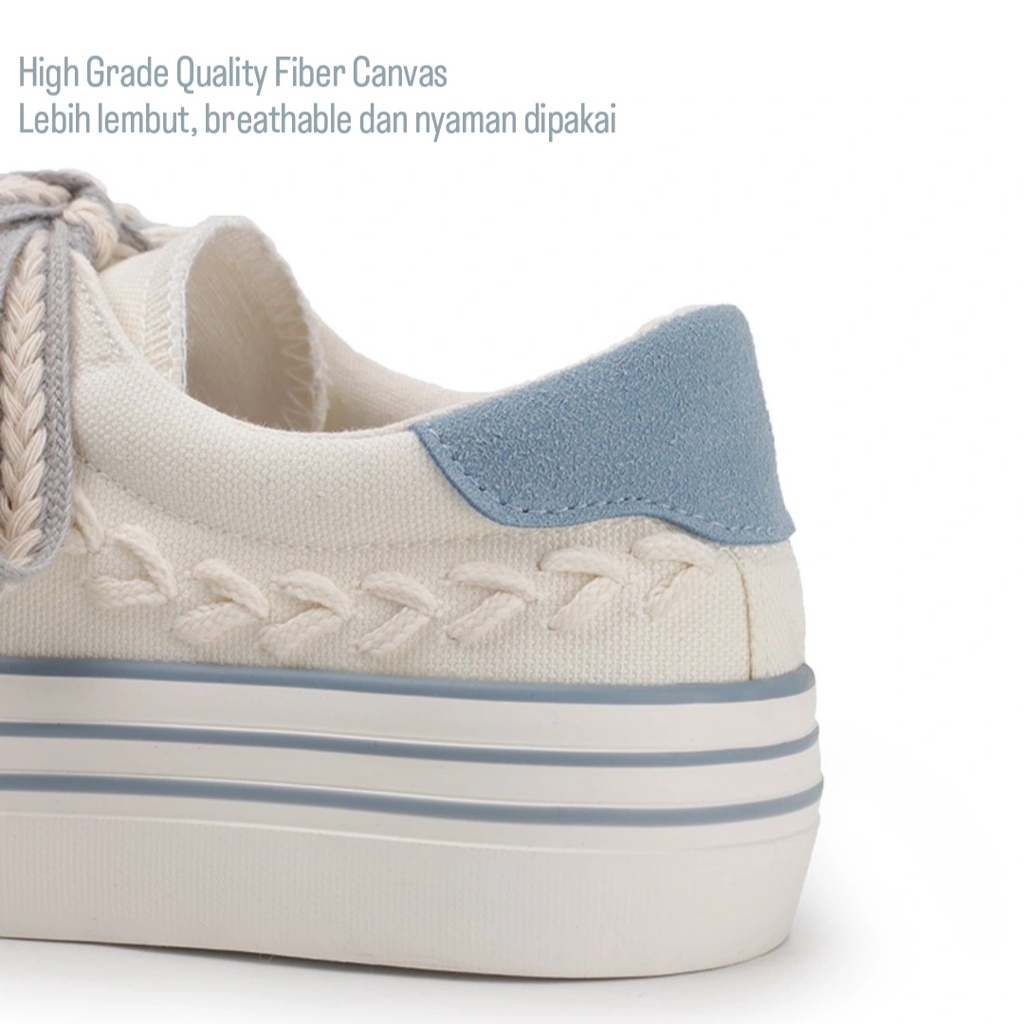 TZS Zenzy Widdy Canvas Korea Designed - Sepatu Canvas Comfy Wanita-3