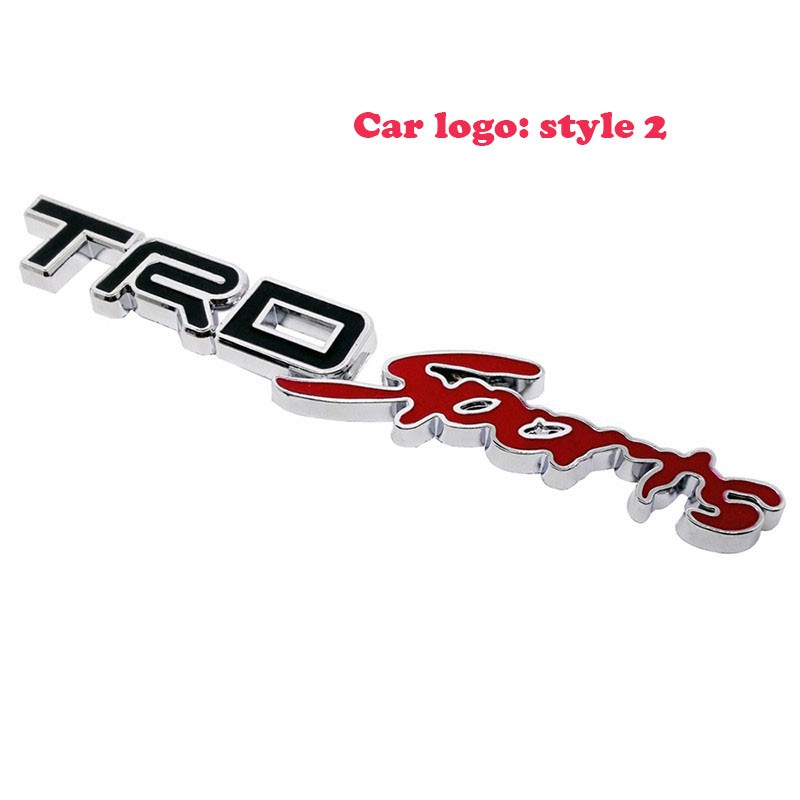 Didedikasikan untuk Toyota Toyota TRD Olahraga stiker mobil logo mobil logam disikat aluminium stike