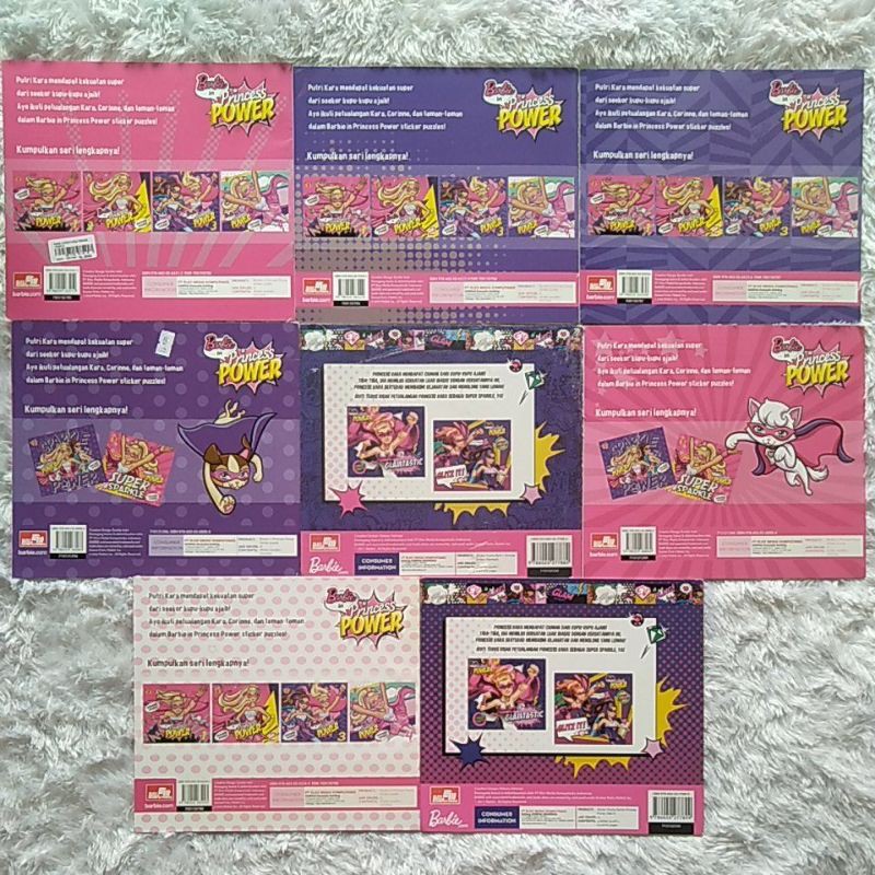 Buku Sticker Puzzle Anak - Barbie in Princess Power - Sticker Creative