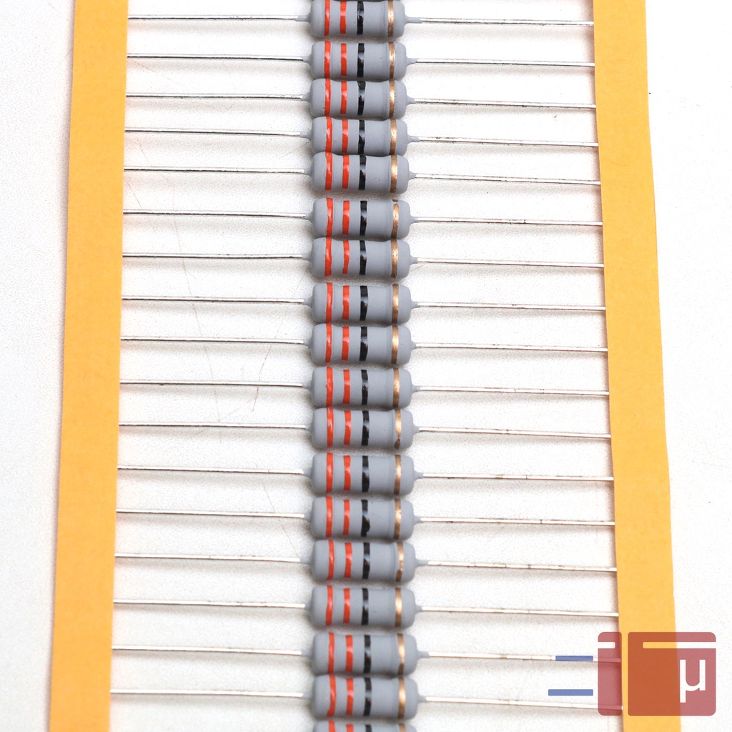 x10 Resistor 33R 33 Ohm 1W Metal Oxide 5% Taiwan Kaki Tembaga