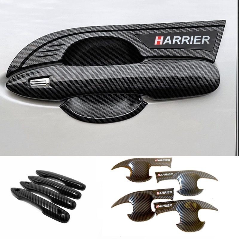 Stiker Pelindung Handle Pintu Mobil Motif Serat Karbon Untuk Toyota Harrier XU80 2021 2022