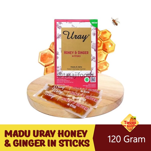 Madu Uray Honey &amp; Ginger In Sticks 120gr - Madu Murni - Madu Hutan