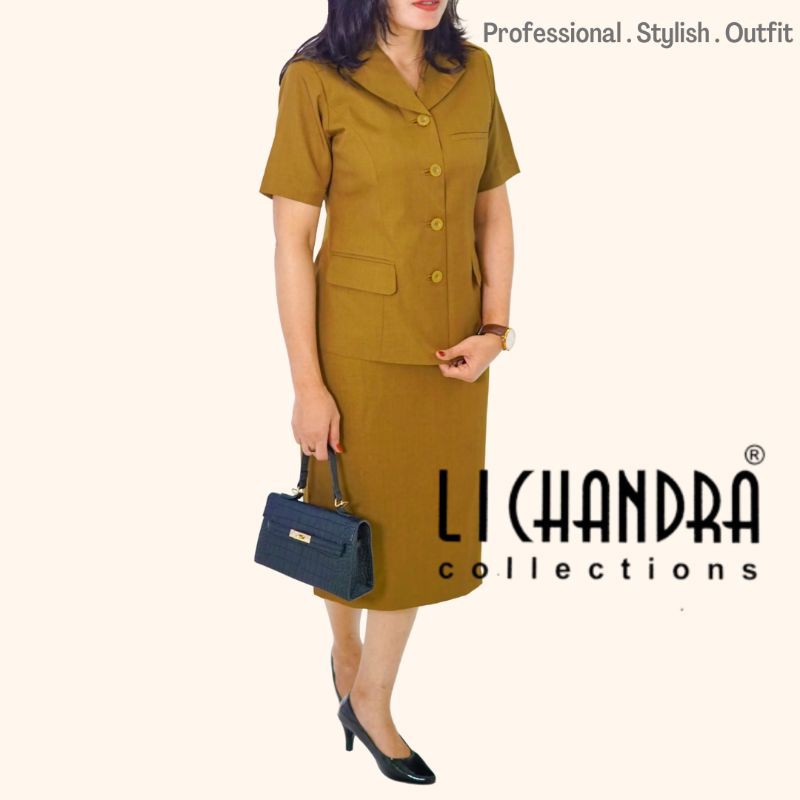 SETELAN Blazer dan Rok LICHANDRA / blazer set Rok pendek / setelan pemda / lichandra / Seragam PNS