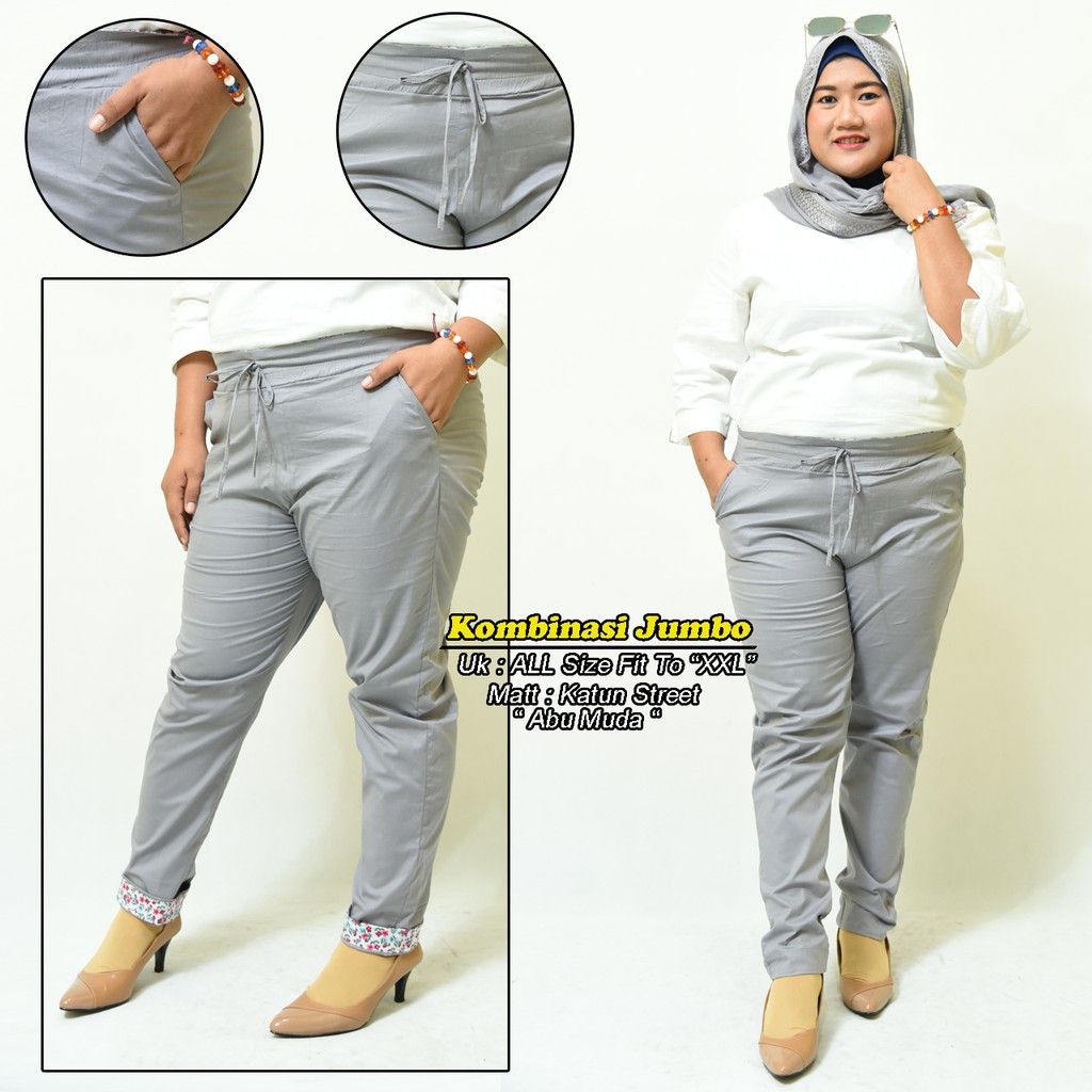 denay Bayar Ditempat promo JUMBO polos kombinasi celana katun premium ori by tokodenay murah