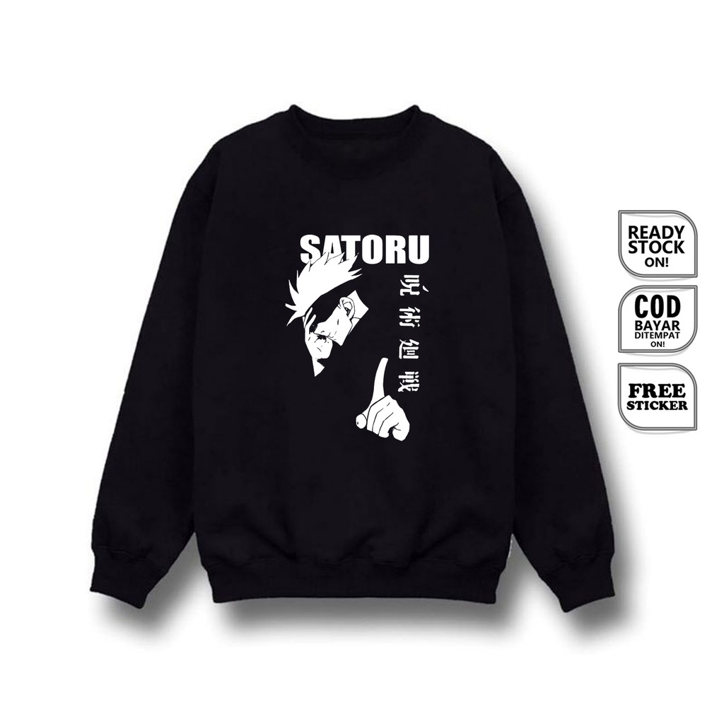 SWEATER CREWNECK JUJUTSU KAISEN SATORU GOJO 五条悟 ITADORI JOGO TOJI FUSHIGURO NANAMI NOBARA KUGISAKI