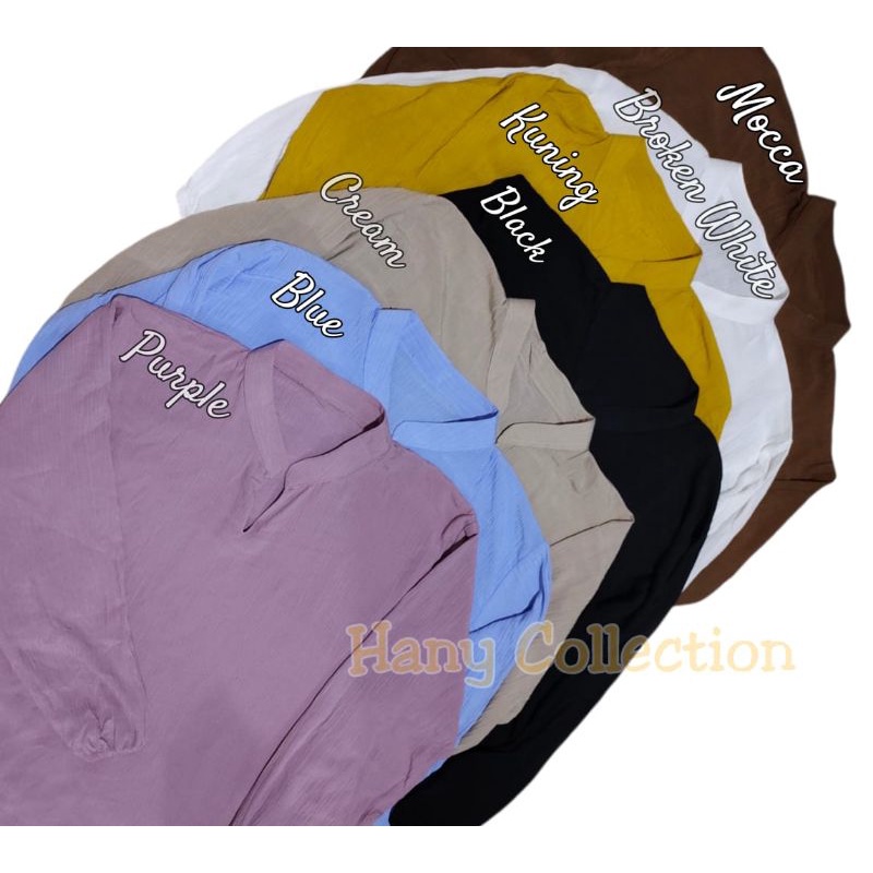 HEVA BLOUSE WANITA BAHAN RAYON CRINKLE TERBARU//SAKURA VNECK SHIRT BLOUSE OVERSIZE-1