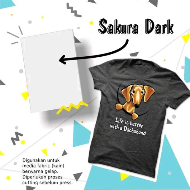 

Vixde Laser Transfer paper Sakura Dark Trial Pack (isi 10 lembar)