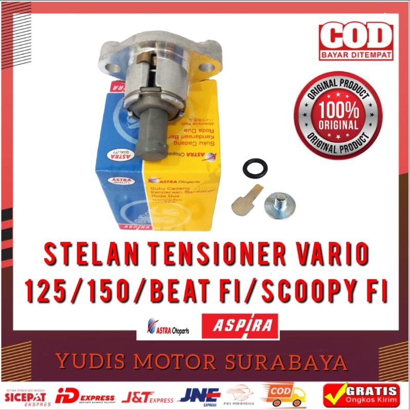 Stut-Setelan Tensioner-Kamprat Tonjokan Otomatis Rantai Keteng Vario 110/125/150 Beat Fi Scoopy Merk