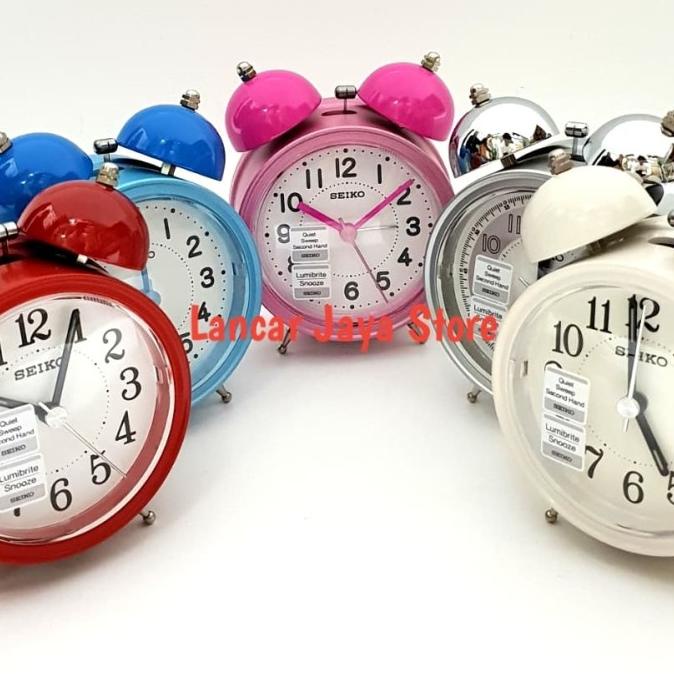 Seiko Alarm Clock QHK035R / Jam Weker Lonceng QHK035 Merah Lc