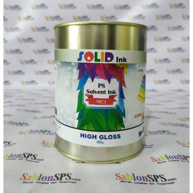 TINTA SABLON PLASTIK 1KG RED MERAH HDPE PE PP BASIS MINYAK SOLVENT BASED