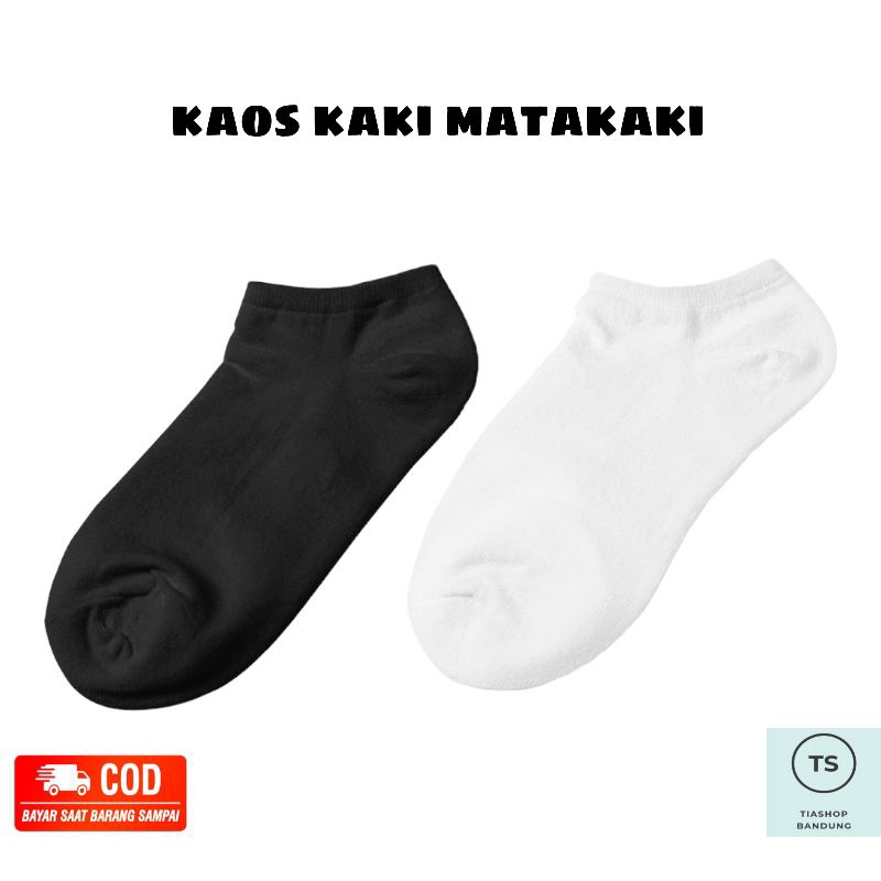 Kaos Kaki Semata Kaki Hitam dan Putih || Kaos Kaki Pendek Pria dan Wanita