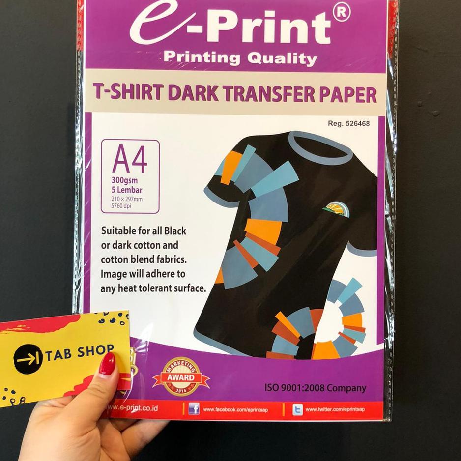 

Special - EPRINT DARK T SHIRT TRANSFER PAPER KERTAS FOTO 愛