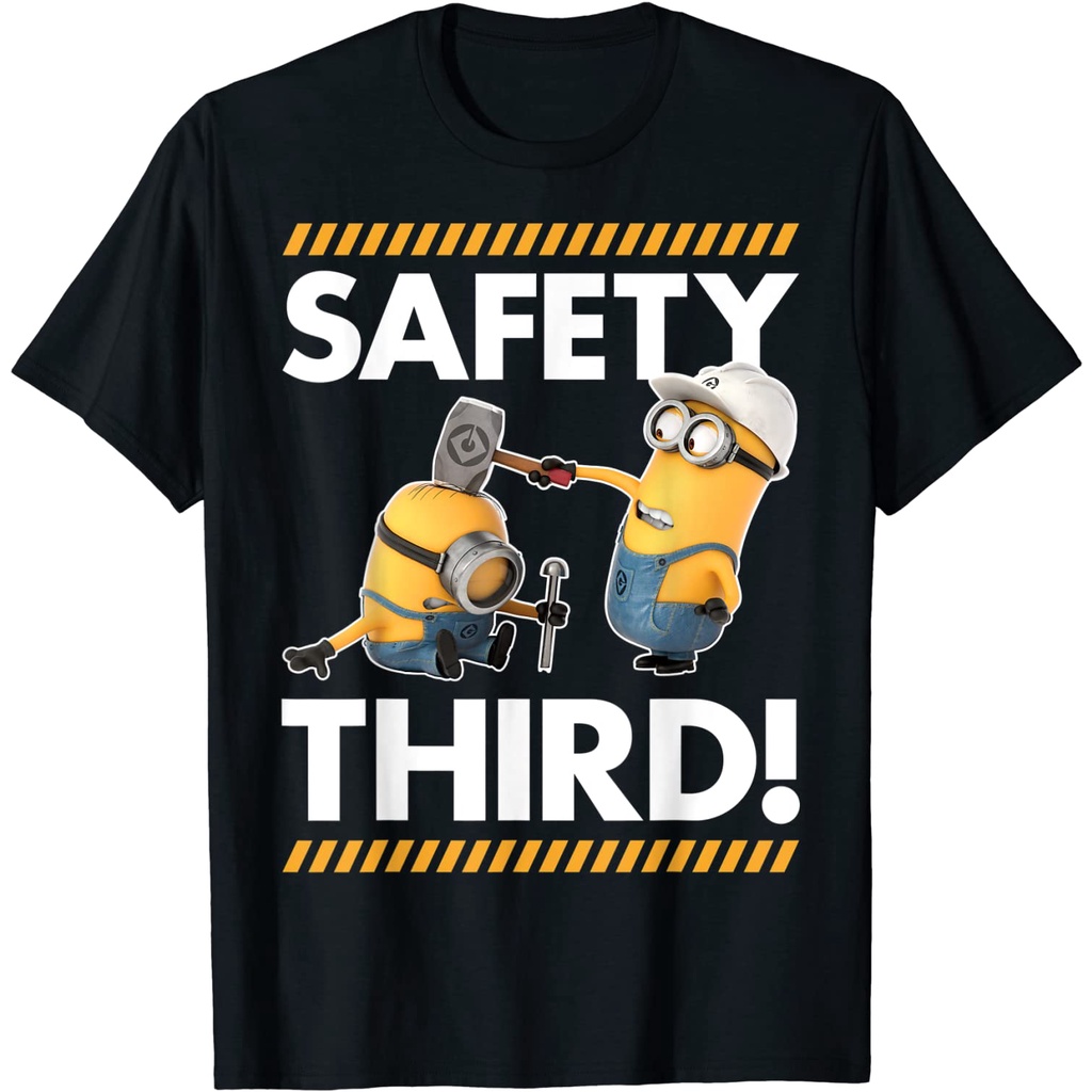 Kaos Anak Despicable Me Minions Safety Third  Pakaian Fashion Baju Atasan Anak Laki Perempuan Cowok 