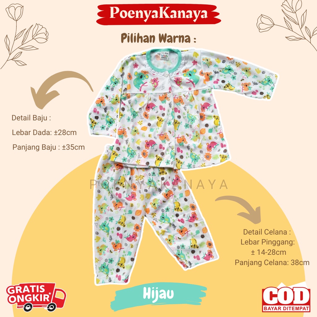 Setelan Baju Bayi Piyama Bayi Panjang Perempuan KOALA Syifana 6-18 bln SPY119