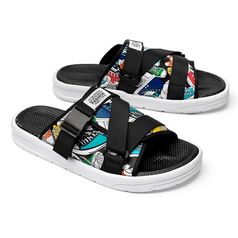 sandal sendal gunung slop slip on pria wanita cewek cowok remaja dewasa casual kasual santai sport o