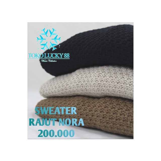 IMPORT Sweater Rajut Wool Musim Dingin Infinity Baju Winter Nora