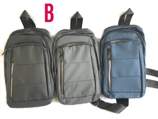 Tas Selempang Pria import waterproof Sling Bag USB Port Anti Air