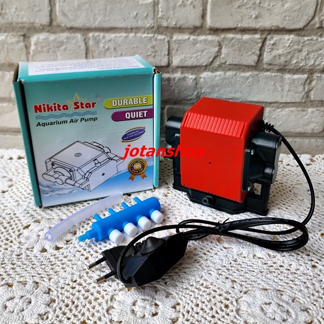 NIKITA STAR NS 40 NS40 Pompa udara aerator airpump kolam ikan aquarium 4 output cabang air pump silent