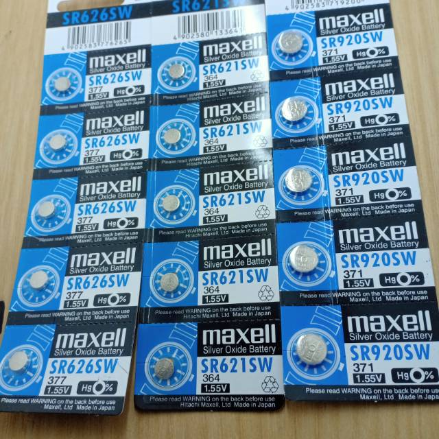 Baterai jam tangan Baterai maxell 626, 621 ,920  baterai jam 377, 364,371 maxell original