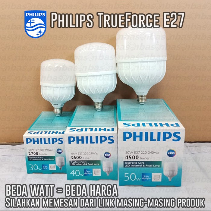 PHILIPS TrueForce Core HB LED Bulb 50W E40 - Lampu Industrial High Bay