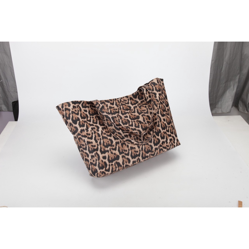 Totebag wanita Leopard Tas Kerja Tas Kuliah wanita muat laptop  - tas Totebag Wanita Simple #039