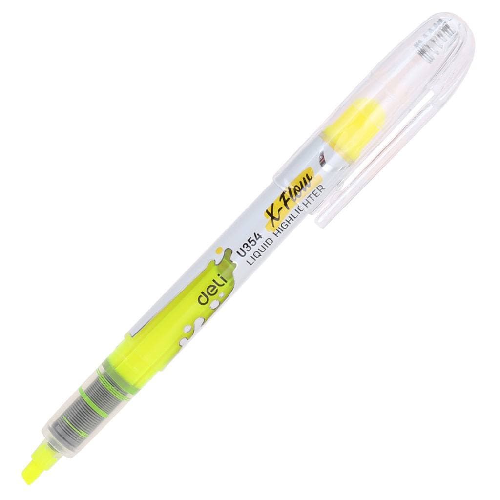 TGM - Deli Highlighter Cair Tip 1-5mm Warna Kuning cepat kering dan tidak beracun EU35470