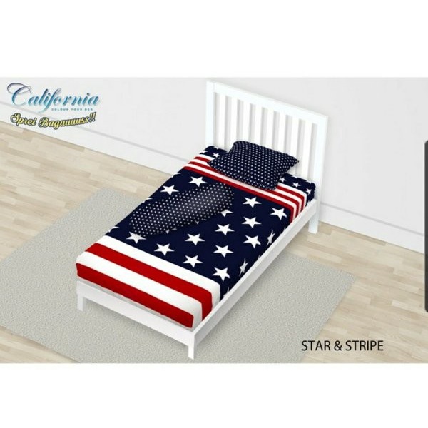 Sprei California Star & Stripe 120x200