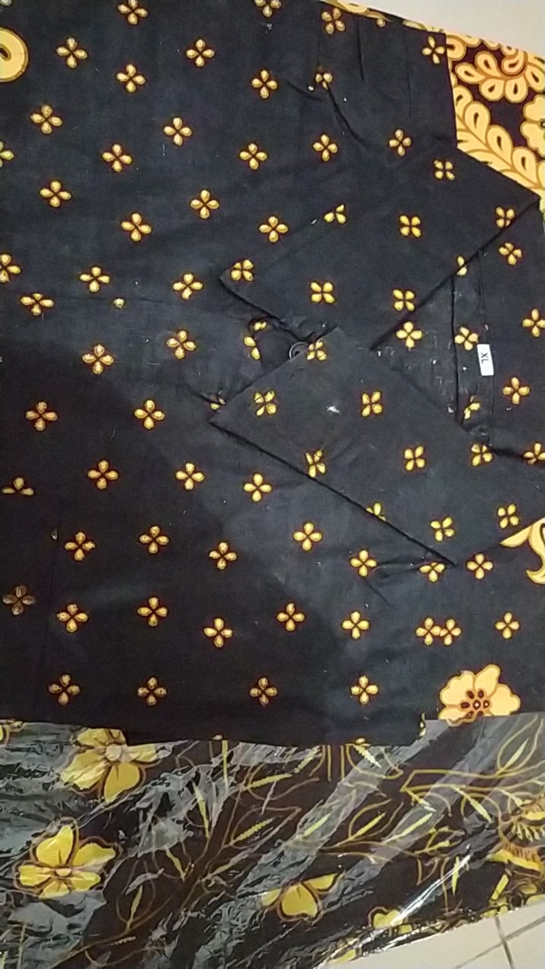 Kemeja Batik Pria Lengan Panjang Size M L Xl Xxl  Bswart Batik Hrb026 Kenongo Hem Panjang Padi