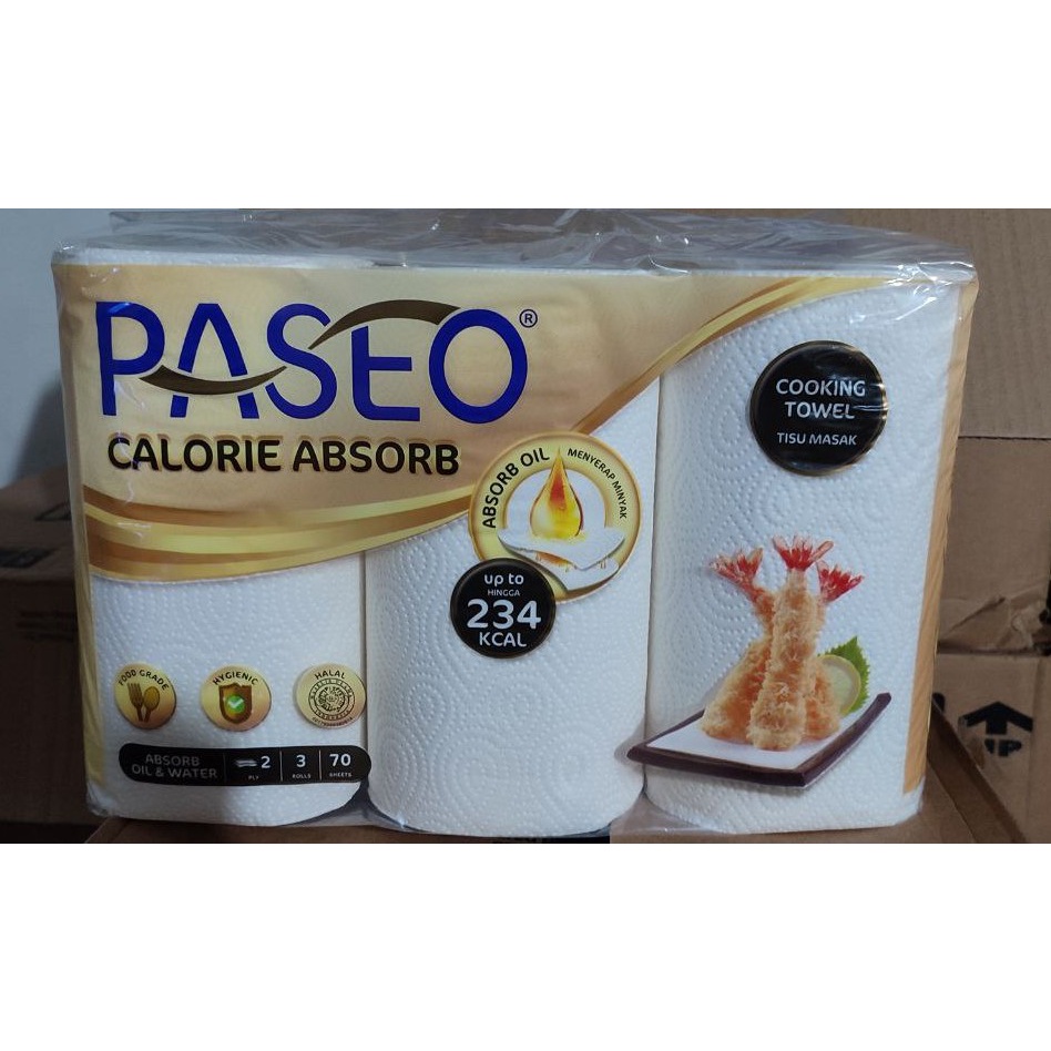 Tissue/Tissu Paseo Cooking Towel/Tisu dapur PASEO 3 ROLL 70s