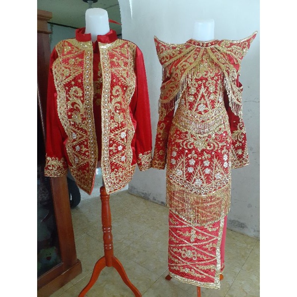 baju pengantin minang full payet jepang