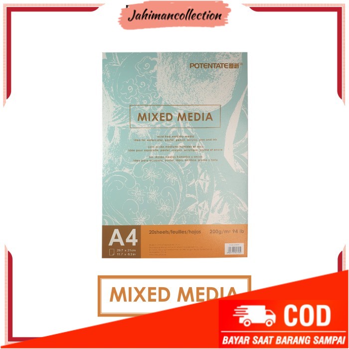 

✨ BISA COD ✨ Buku Sketsa Potentate A4 Mixed Media Pad