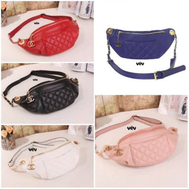  TAS  WAISTBAG WANITA  REPLIKA CHANNEL  MURAH MALL NAGITA 