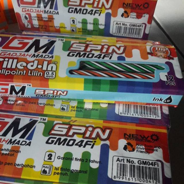 Pulpen GM Spin Warna Tinta Hitam Harga/ pcs