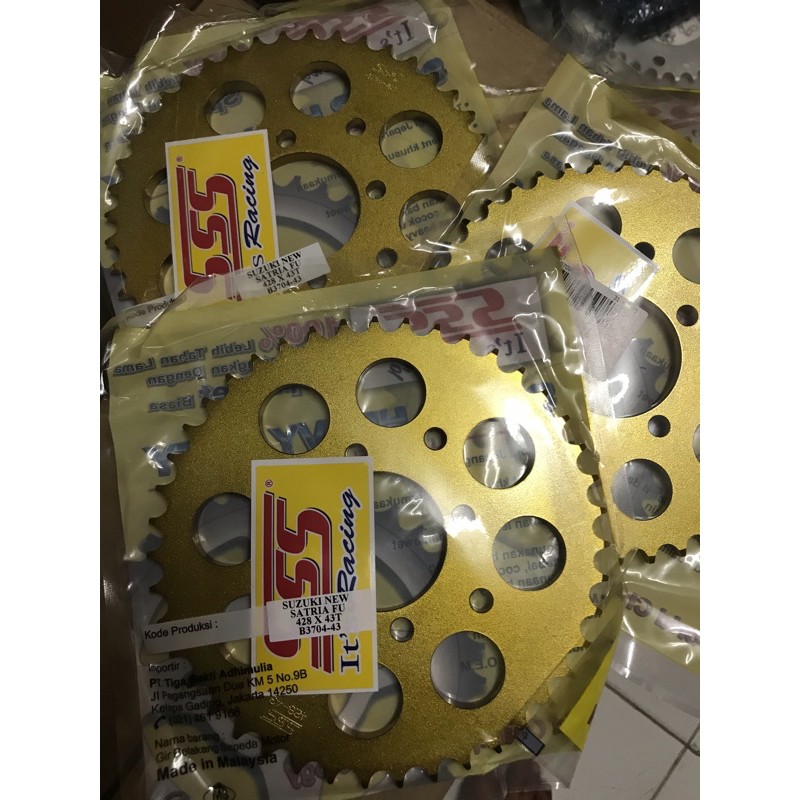 GEAR SSS BELAKANG GOLD TIPE 428 SATRIA F150 NEW SATRIA FU SATRIA 2T SMASH SHOGUN 35T - 45T