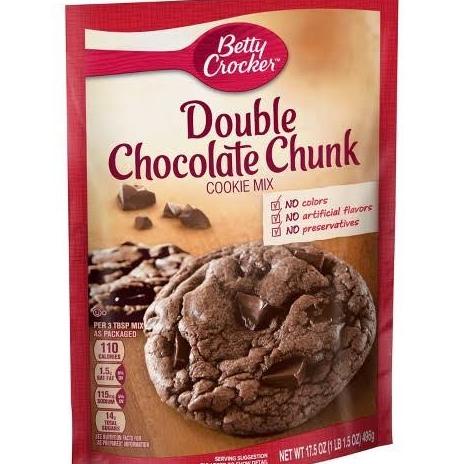 

Betty crocker double chocolate chunk 17.5 oz (496gr)