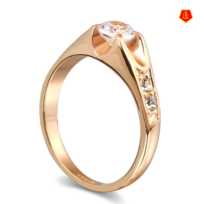 [Ready Stock]Fashion Simple Korean Style Platinum Rose Gold Ring