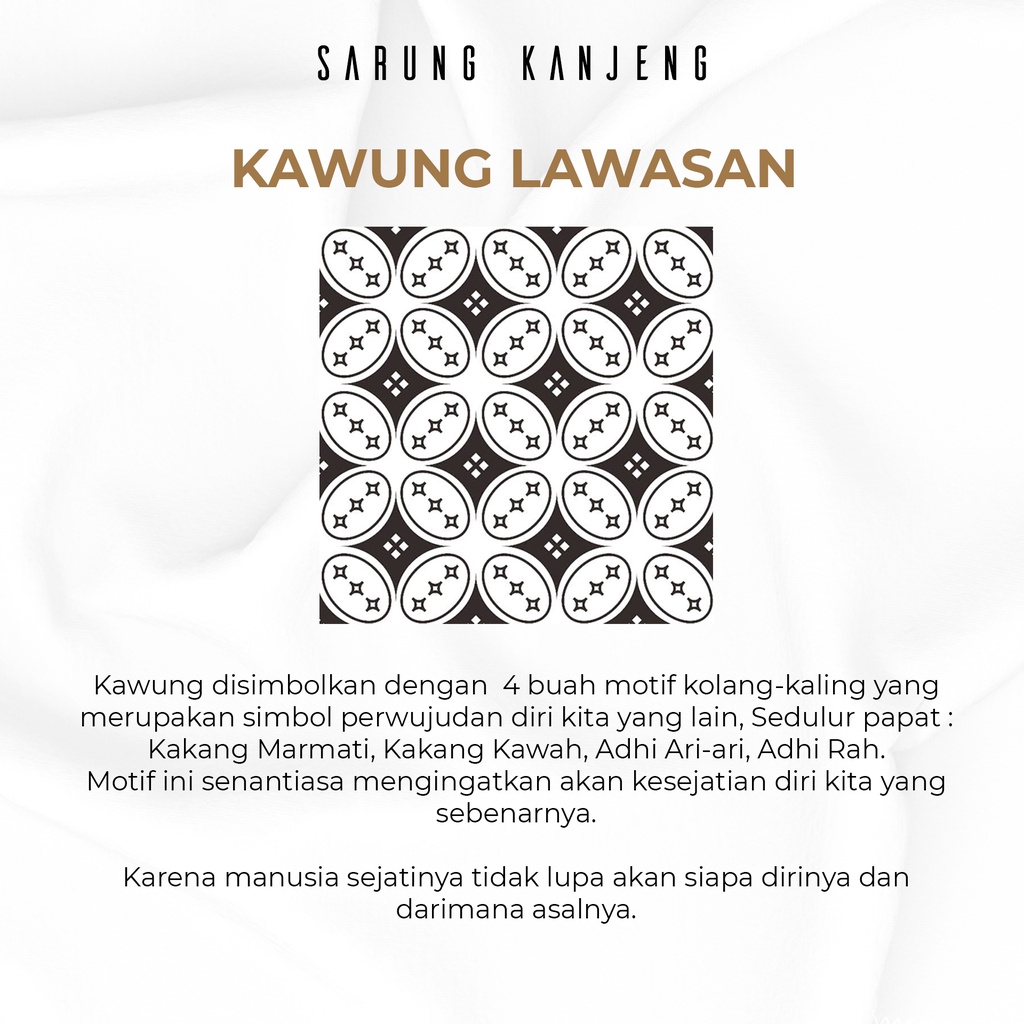 SARUNG BATIK KANJENG MOTIF KAWUNG RETRO EKSKLUSIF