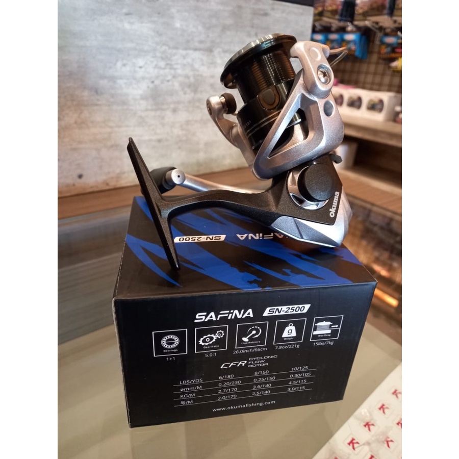 Reel Pancing OKUMA Safina SN Ril Rel Katrol Rell Rill Gulungan Perlengkapan Alat Pancingan Kuat Ori 