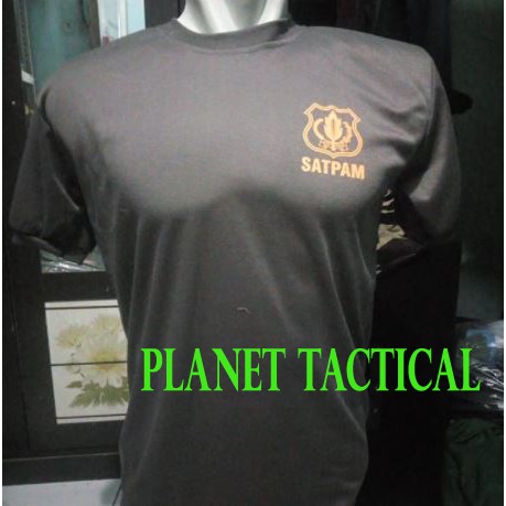 Kaos security coklat model baru kaos satpam grosir