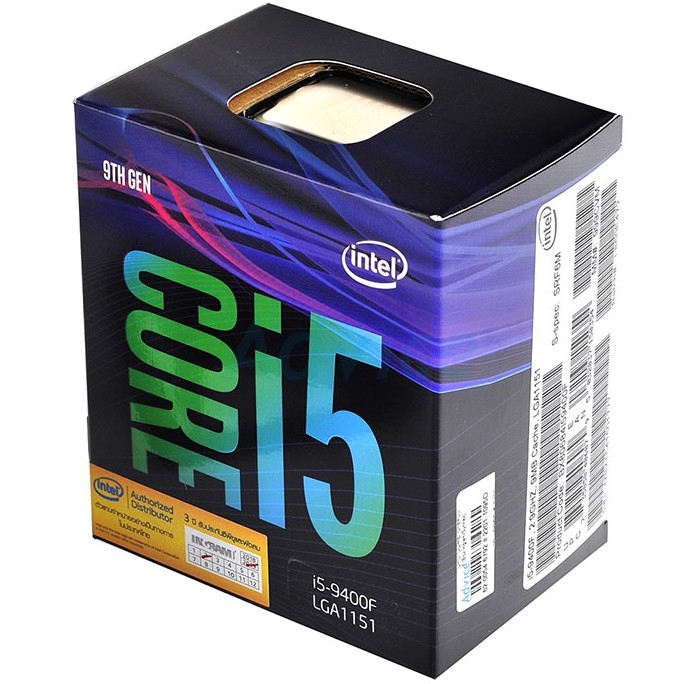 Prosesor Intel® Core™ i5-9400F Cache 9 M, hingga 4,10 GHz