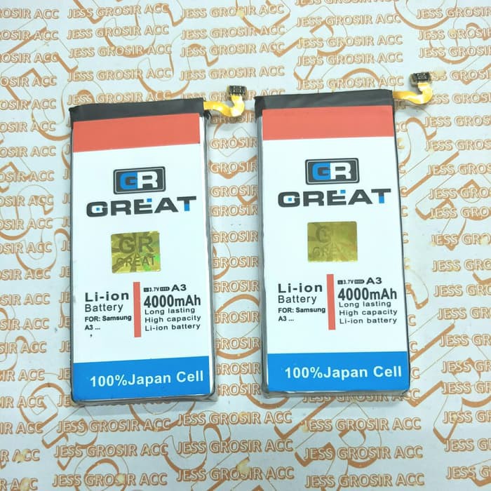 Baterai Battery  GREAT Double Power SAMSUNG A3 2015 / A3 2017 , A300 , A3009