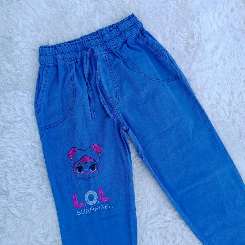 CELANA LOL JEANS ANAK PEREMPUAN 4-13 Tahun / CELANA JEANS ANAK / CELANA LOL ANAK PEREMPUAN / CELANA JEANS ANAK / CELANA LOL