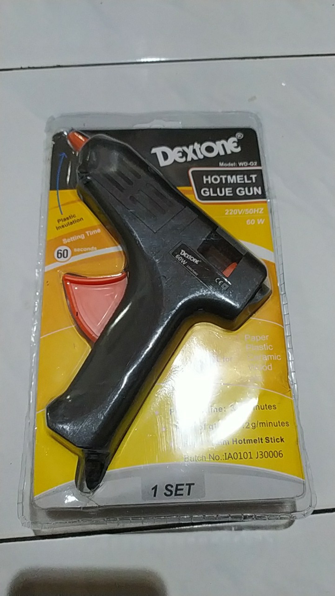 Dextone Glue Gun 60 Watt - Wd-g2 - For 11 Mm Glue Stick