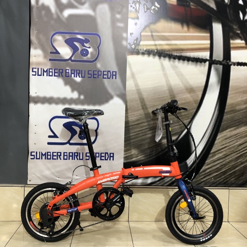 SEPEDA LIPAT MAXIMO PIEGARE AMBROSIO TX7 1.0 7 SPEED 16 INCH