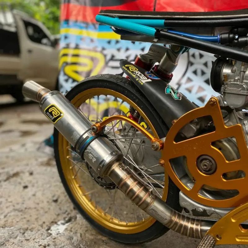 Knalpot ROB1 RCB1 Original Mio 200 Cc Ex Tengah Type ASR Ful Stainlees Steel Original