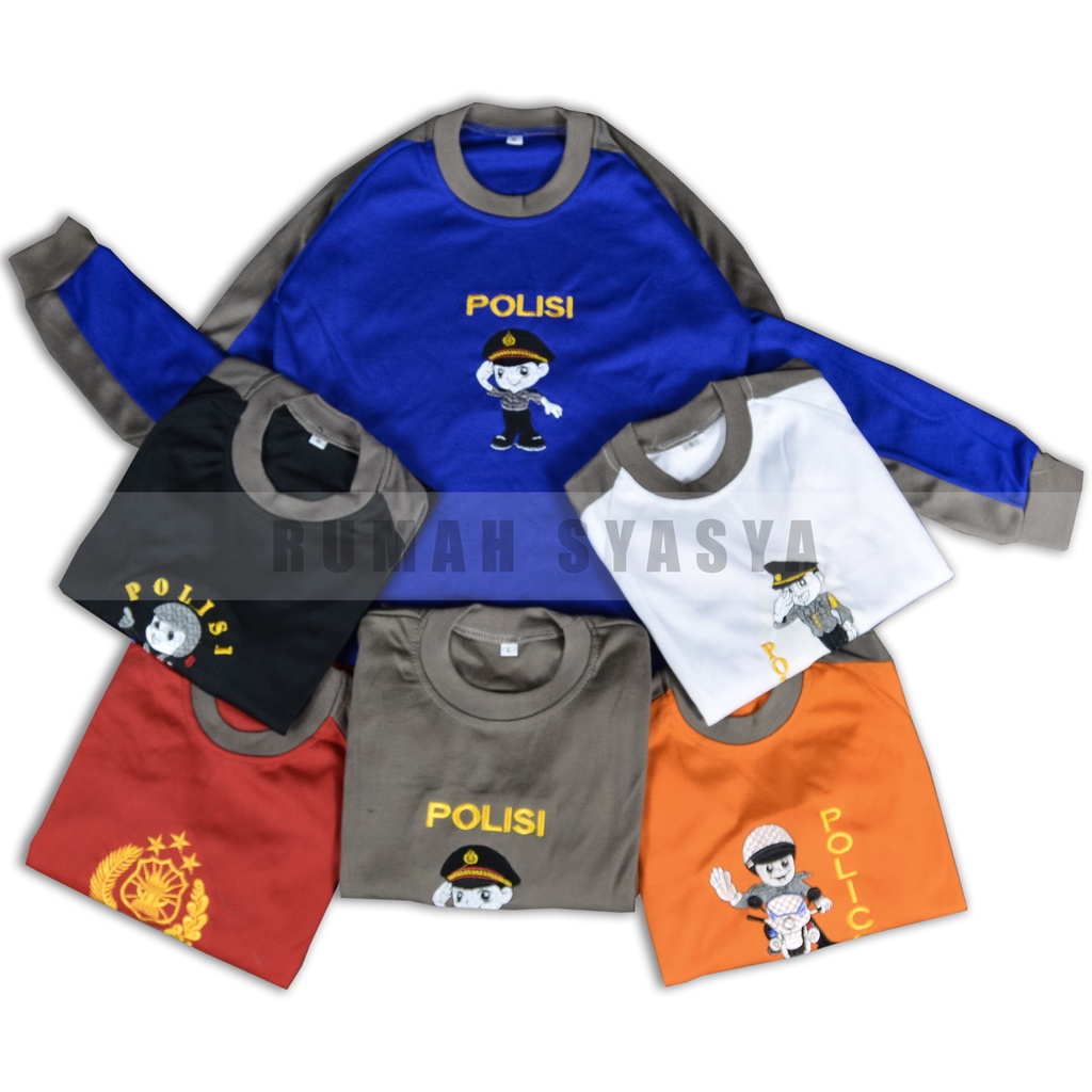 Setelan Baju Kaos Training Anak KIDS ARMY TNI-AD Bahan Double 30S Piyama Loreng Tentara Polisi Tacti
